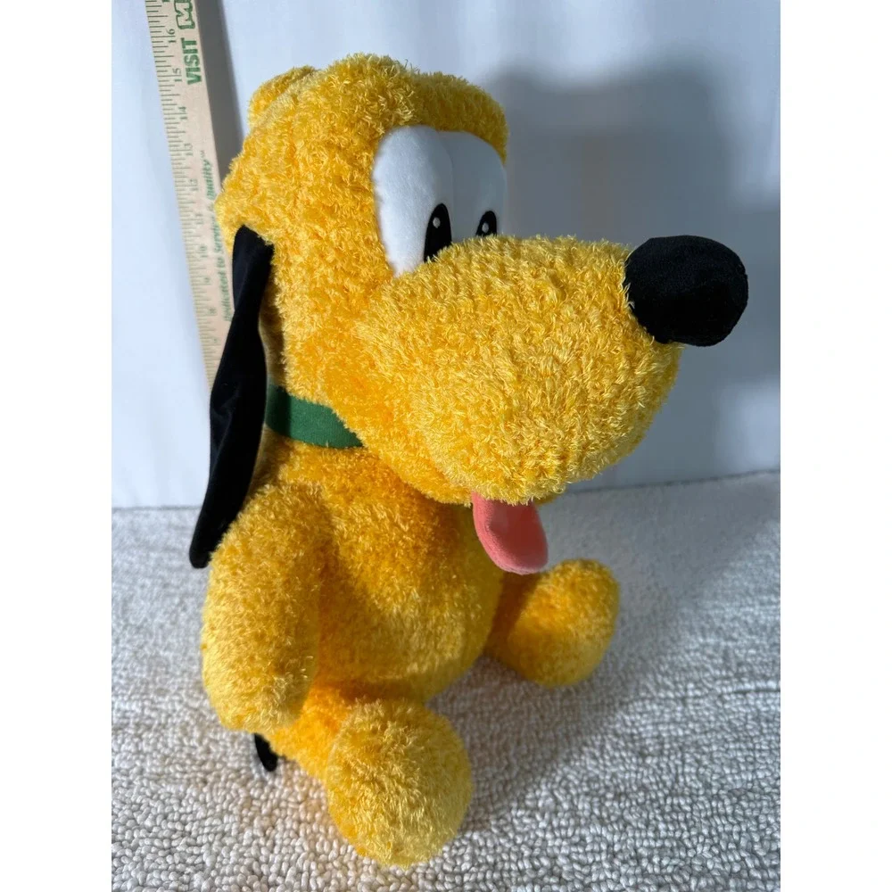 Disney Pluto Weighted Plush Toy Stuffed Animal Yellow Dog New‎ with Tags